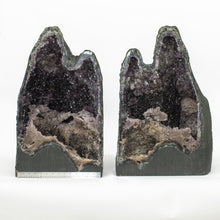 Load image into Gallery viewer, Amethyst Druzy Crystal Specimen Pair With Ruler
