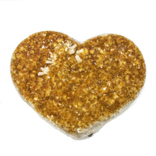 Load image into Gallery viewer, Close Up Citrine Druzy Cut &amp; Polished Into Heart Shape
