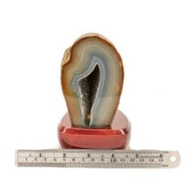Load image into Gallery viewer, Agate On Wood Display With Ruler
