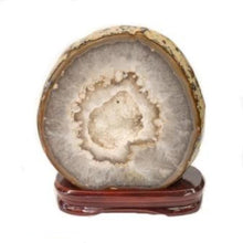 Load image into Gallery viewer, Polished Agate Slice On Wood Base
