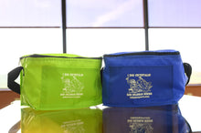 Load image into Gallery viewer, Insulated Soft Lunch Box Branded Ron Coleman Mining Lime Green Bright Blue

