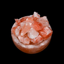 Load image into Gallery viewer, Top View of 6  Inch Natural Himalyan Salt Bowl Lamp
