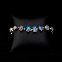 Load image into Gallery viewer, Sterling Bracelet Opalite Stones 
