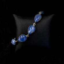 Load image into Gallery viewer, Pear Shape Lapis Lazuli Sterling Bracelet
