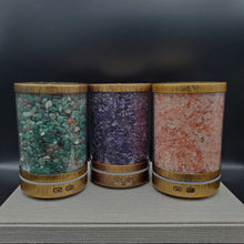 Load image into Gallery viewer, Mini-Ultrasonic Aroma Diffuser Amethyst, Himalayan Salt or Green Aventurine 
