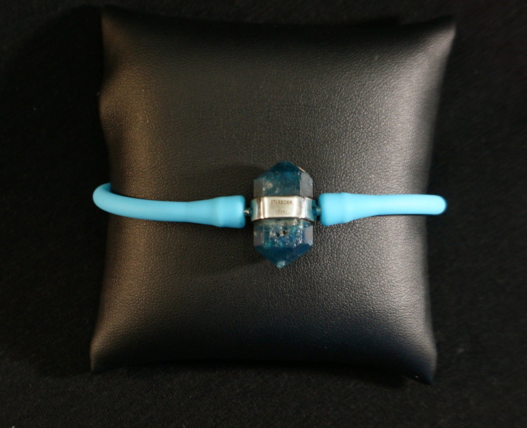 Blue Apatite Turquoise Silicone Bracelet