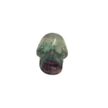 Load image into Gallery viewer, Green Purple Fluorite Skull Sculpture
