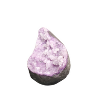 Load image into Gallery viewer, Side View Druzy Quartz Specimen Light Purple

