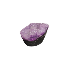 Load image into Gallery viewer, Side View Purple Enhanced Druzy Quartz Prominent Points
