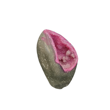 Load image into Gallery viewer, Side View Pink Sculpted Druzy Quartz Cave
