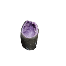 Load image into Gallery viewer, Purple Druzy Cave Quartz Sculpture Dyed
