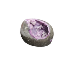 Load image into Gallery viewer, Oval Shaped Dyed Purple Druzy Quartz Decor
