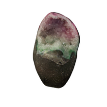 Load image into Gallery viewer, Pink And Green Enhanced Druzy Quartz Sculpture
