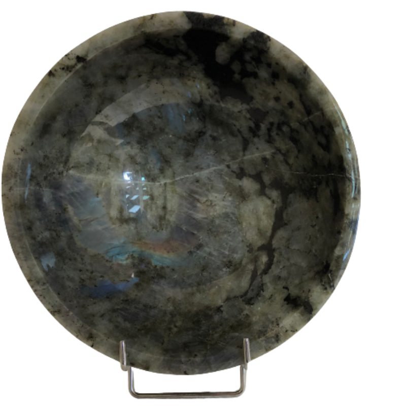 Carved Labradorite Bowl Natural Stone Decor