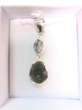 Load image into Gallery viewer, Moldavite Pendant Sterling
