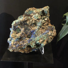Load image into Gallery viewer, Azurite With Malachite Mineral Specimen 17 Inches Tall
