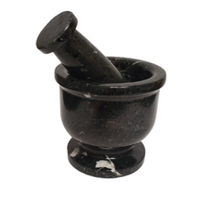 Load image into Gallery viewer, zebra onyx mortar and pestle
