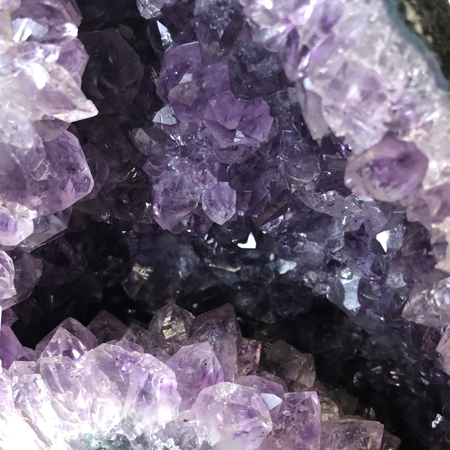 Close Up Of The Purple Quartz Crystals Within The 8 Inch Amethyst Cathedral