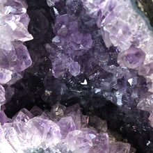 Load image into Gallery viewer, Close Up Of The Purple Quartz Crystals Within The 8 Inch Amethyst Cathedral
