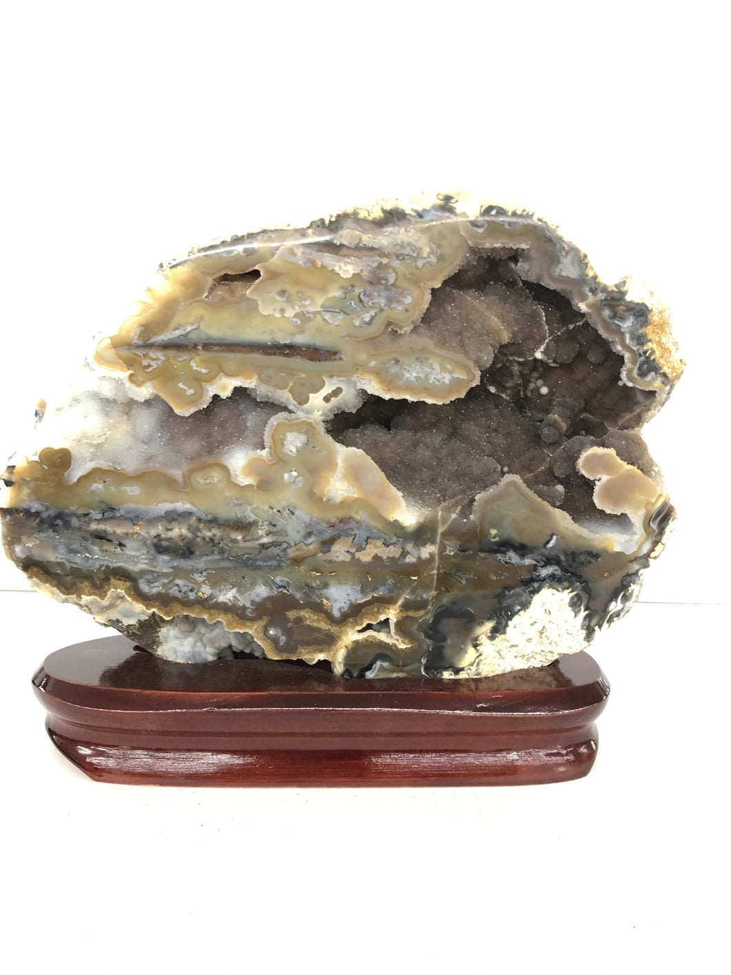 Picture Polished Agate WIth Display Stand