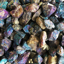 Load image into Gallery viewer, Table Filled With Peacock Pyrite - note the range of natural colors
