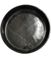 Load image into Gallery viewer, Carved Black Onyx Pedestal Bowl Inside View
