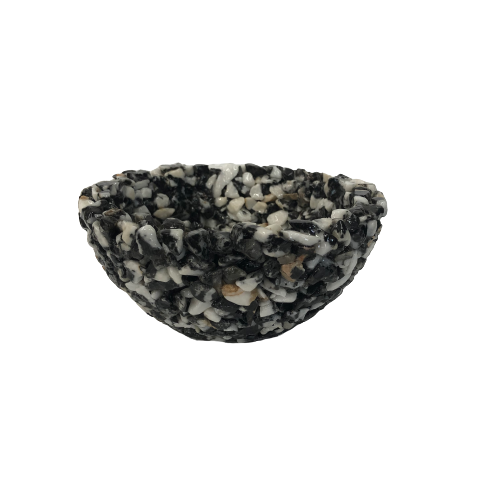 Black & White Stone Zebra Calcite Decirative Bowl