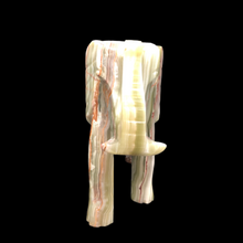 Load image into Gallery viewer, Front View Onyx Carved Elephant
