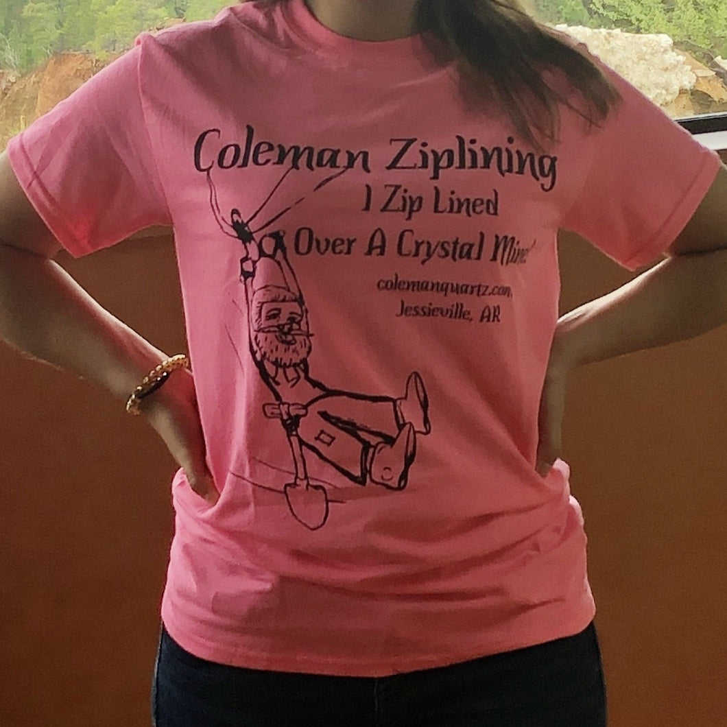 Bright Pink Coleman Zip Lining T Shirt