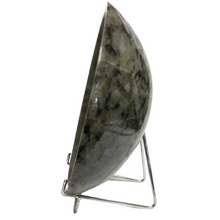 Load image into Gallery viewer, Side View Of 8.5 Inch Diameter Carved Labradorite Stone Bowl
