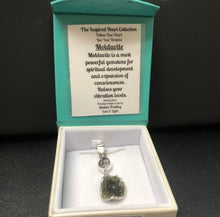 Load image into Gallery viewer, Moldavite Herkimer Diamond Sterling Pendant Necklace
