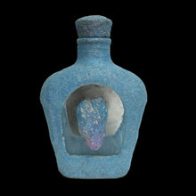Load image into Gallery viewer, Upcycled Bottle Sparkling Blue With Aura Quartz Accent
