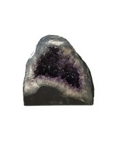 Load image into Gallery viewer, Amethyst Cathedral 6 Inches Tall/ The Cluster Of Purple Quartz Amethyst Crystals Are Encased Within The Host Stone
