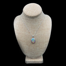 Load image into Gallery viewer, Sterling Silver And Opal Pendant Necklace
