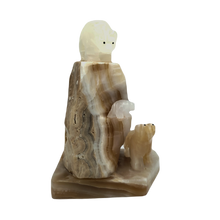Load image into Gallery viewer, Three Bear Onyx Lamp
