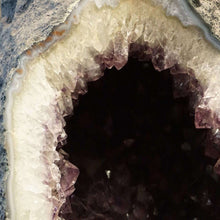 Load image into Gallery viewer, Close Up Amethyst Druzy Crystals WIthin Amethyst Tube
