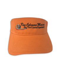 Load image into Gallery viewer, Orange Visor Hat With Ron Coleman Mining Graphics
